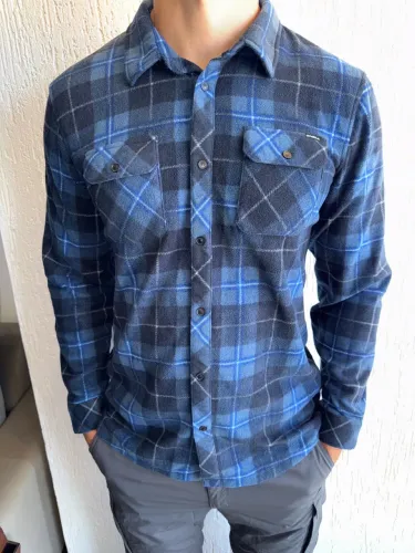 Camisa Fleece Oneill xadrez azul