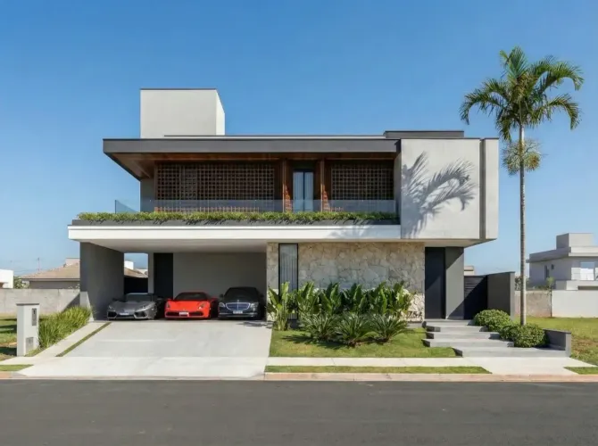 Lindíssima casa moderna de 4 suítes em cond fechado - Tijucas - SC