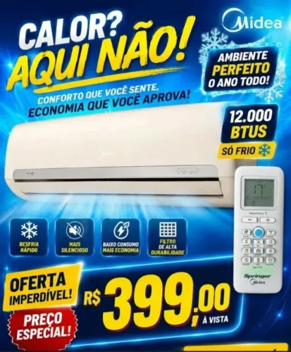 Ar condicionado Midea 12.000 BTUS