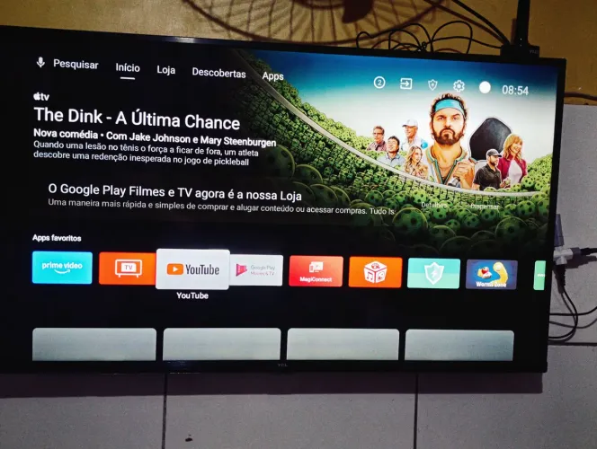 Smartv Android TCL 43 polegadas com comando de voz