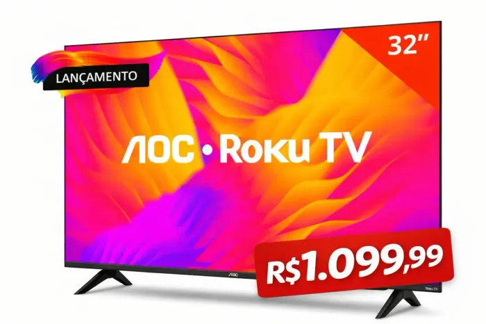 Smartv AOC 32 polegadas Roku
