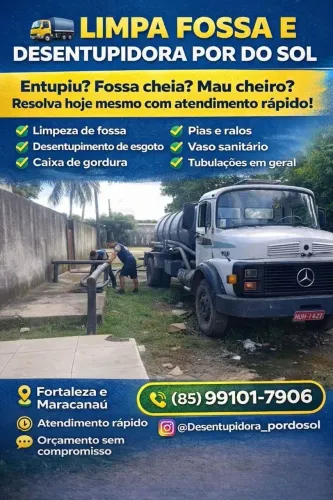 ?Não sofra com entupimento ou fossa cheia! A solução está a uma ligação de distância ?