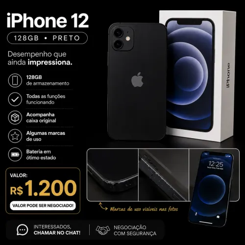 iPhone 12 128GB Preto