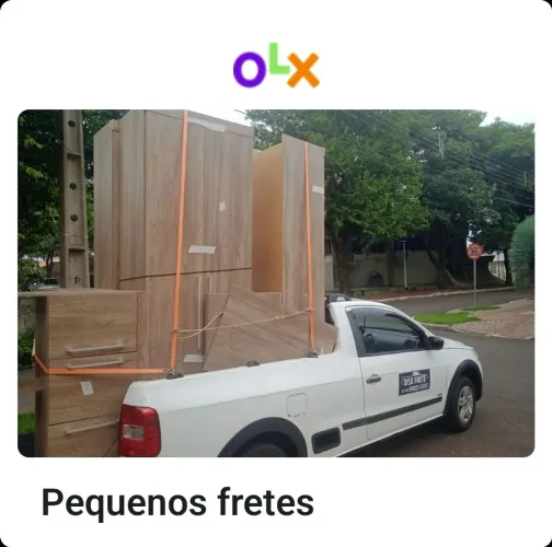 Fretes rápidos e pequenas mudanças.