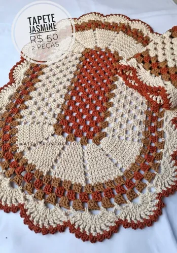 Tapetes de crochê - kit 2 Peças