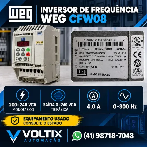 Inversor de frequência weg cfw08