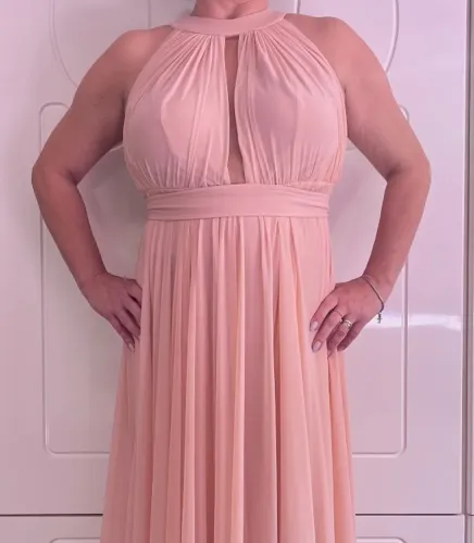 Vestido de Festa Bege Salmão G