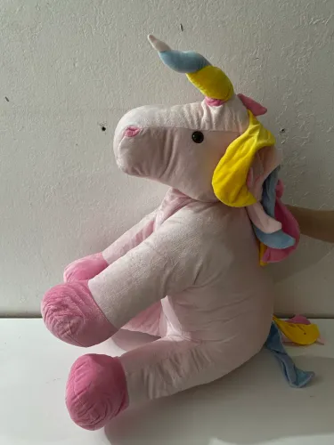 URSO UNICÓRNIO ROSA GRANDE NOVO