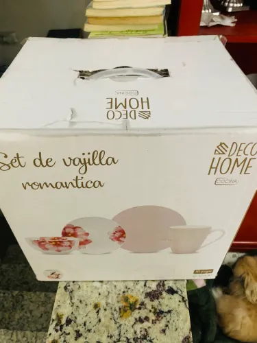 Aparelho de Jantar Romântico 16 Peças - Louças Decorativas | Novo