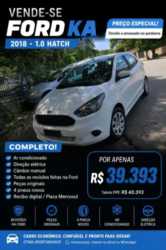 Ford KA 1.0 Se/se Plus Tivct Flex 5P 2018