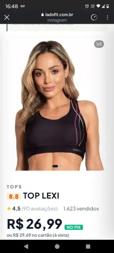 2 Conjuntos fitness LADOFIT (legging, short e top). 5 peças por apenas R$ 80