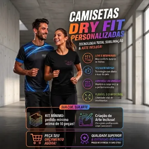 Camisetas Personalizadas DRYFIT - Uniformes Para Empresas e Eventos | Arte Grátis