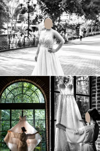 Vestido de Noiva Jarice Belgian Design - Elegância e Sofisticação | Estado Impecável