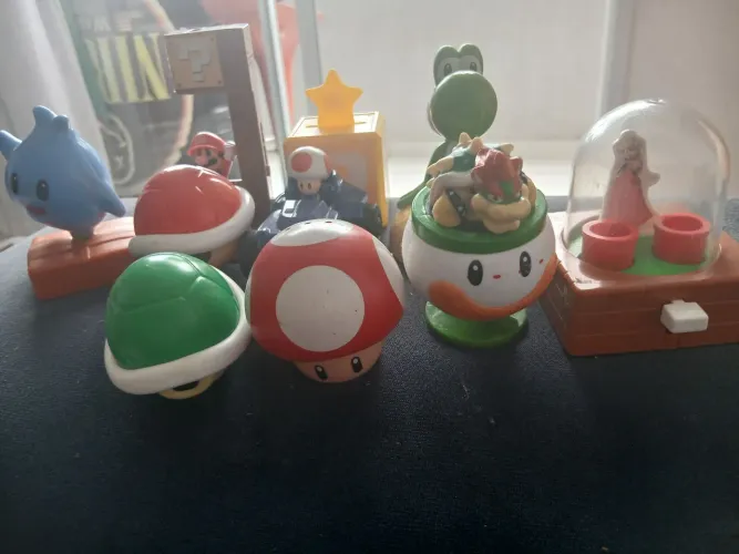 coleção figures super mario bros mcdonalds nintendo
