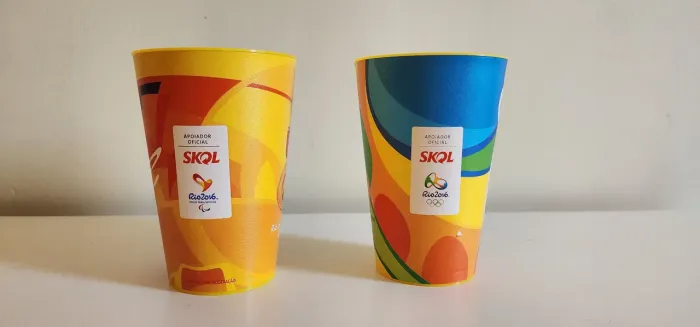 2 copos de 500 ml Skol - Olimpíadas Rio 2016