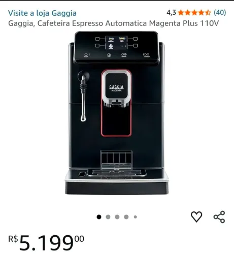 Cafeteira Gaggia expresso automático