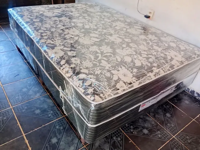 Cama Box Casal De Espuma Higenizada