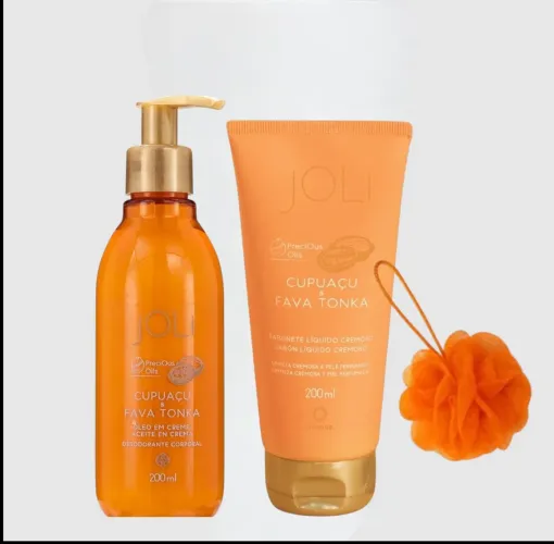 Óleo em Creme e Sabonete líquido Joli Cupuaçu e Fava Tonka Hinode