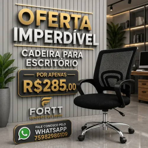 Cadeira para escritório e home office - FORTT