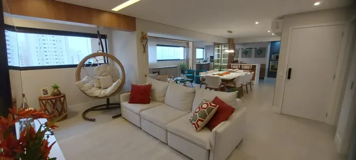 Apartamento para venda possui 153 metros quadrados com 4 quartos 4 vagas estuda troca