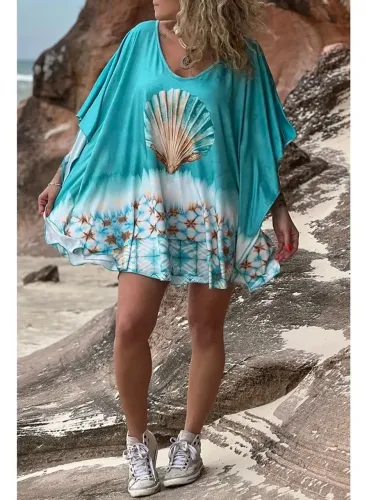 Kaftan estampado concha Sto.Daime