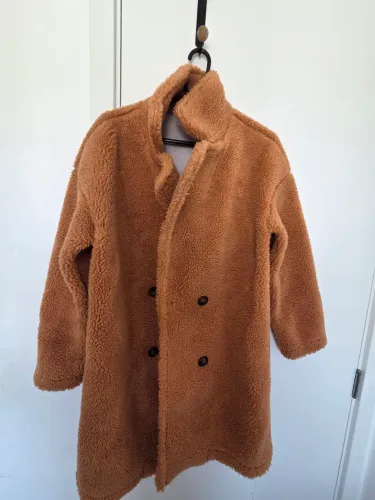 Casaco Sobretudo Teddy SHEIN Caramelo - Tam M