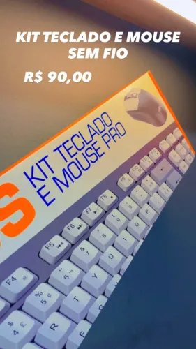 Kit teclado e mouse sem fio