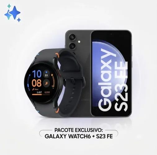 Kit Samsung: Galaxy S23 FE + Galaxy Watch FE - Pouco Uso, Caixas Originais!