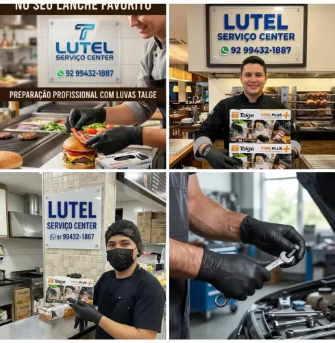 LUVA NITRILICA S/PÓ PRETA 