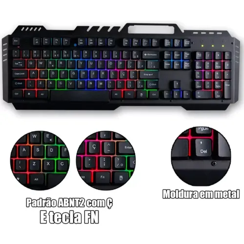 Teclado gamer semi mecânico