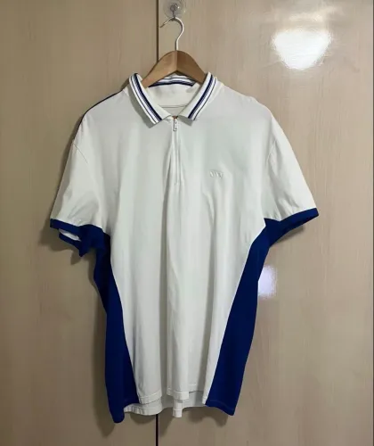 Polo Armani Exchange Original Branca e Azul Tam. XGG