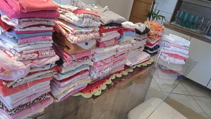 Lote grande de roupinhas de bebê menina RN P M G 