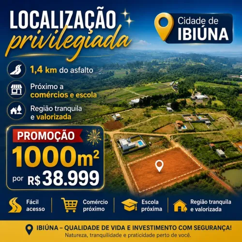 Lotes grandes 20x50,ideal para sua chácara.