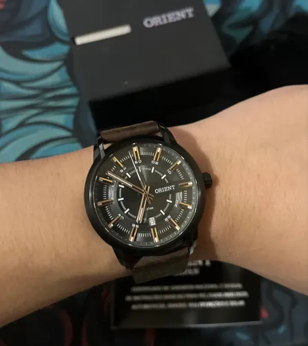 Relógio Orient Masculino Preto Pulseira Couro Mpsc1006g1nx Original