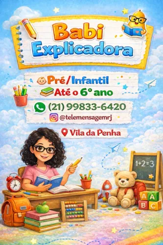 EXPLICADORA/REFORÇO ESCOLAR- ENTRE EM CONTATO E CONFIRA!! LEIA.