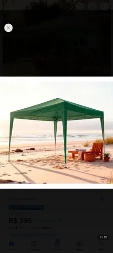 TENDA PRAIA MARCA GAZEBO USADO CONSERVADO