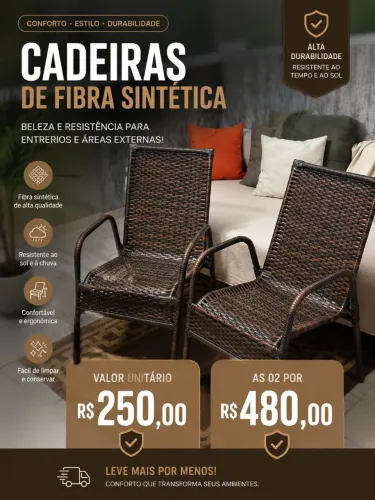Cadeiras de junco