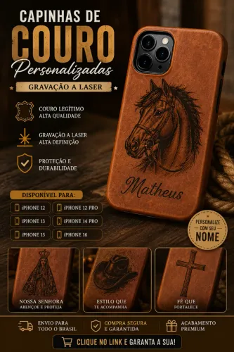 Capinhas para celular em couro legítimo