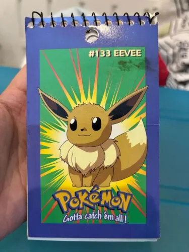 bloco de notas pokemon eevee - vintage importado
