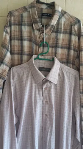 Camisas  xadrez masculina tam 5 são 2 peças 