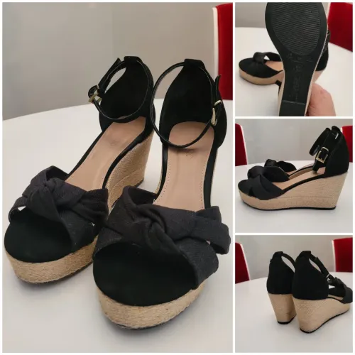 Sandália salto anabela n° 34 marca Prego