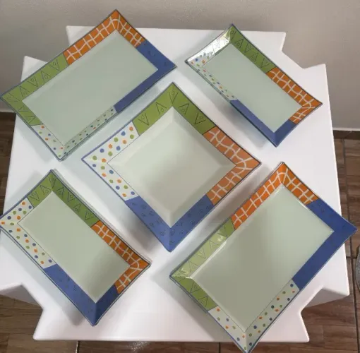 Conjunto de travessas de vidro
