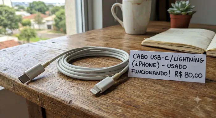Cabo USB-C para Lightning (Tipo C / Light)