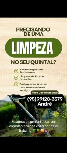 Roçagem de gramas e polda
