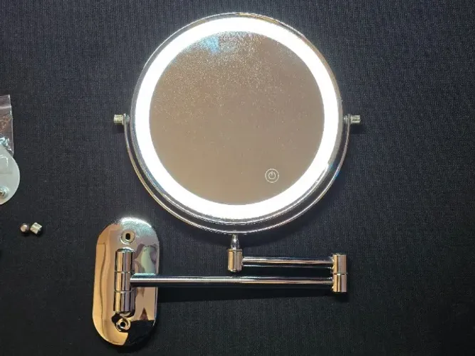 Espelho LED Parede Aumento 10x Cromado Usado