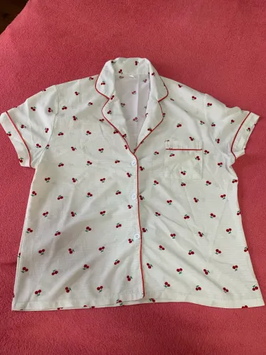 Pijama feminino cereja delicado