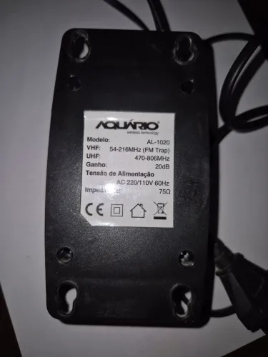 Booster de sinal de antena Aquário,  perfeito para ampliar seu sinal da antena da TV!