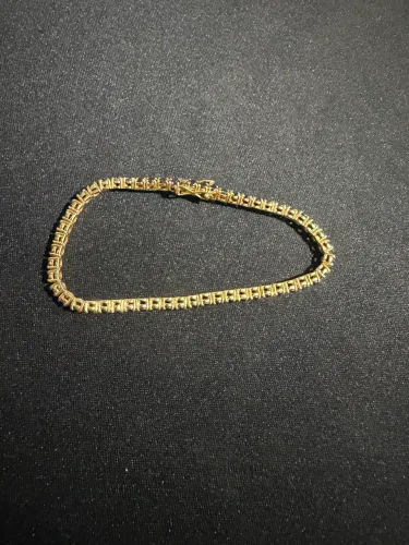 Pulseira diamante negro + ouro 18k