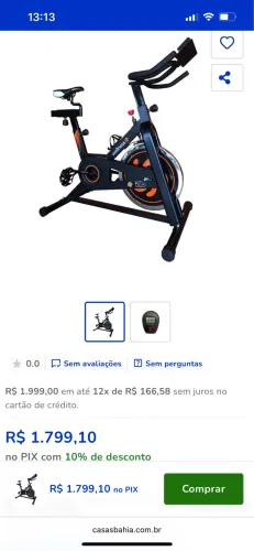 Bike Spinning Hb Com Painel Roda De Inércia 14kg