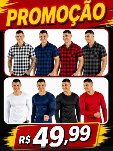 Camisa de Xadrez ou Camisa Proteção Uv